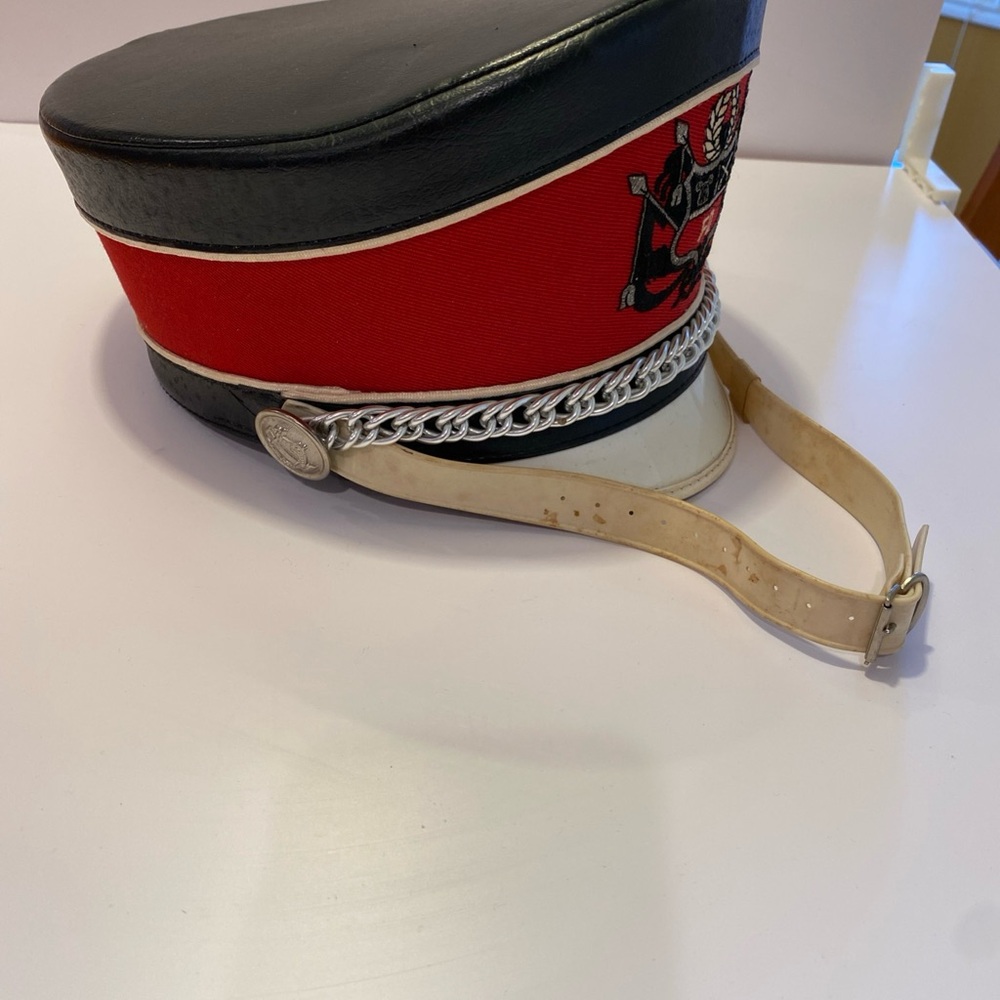 Vintage Fire Department Marching Hat Sz Large. - Picture 3 of 9